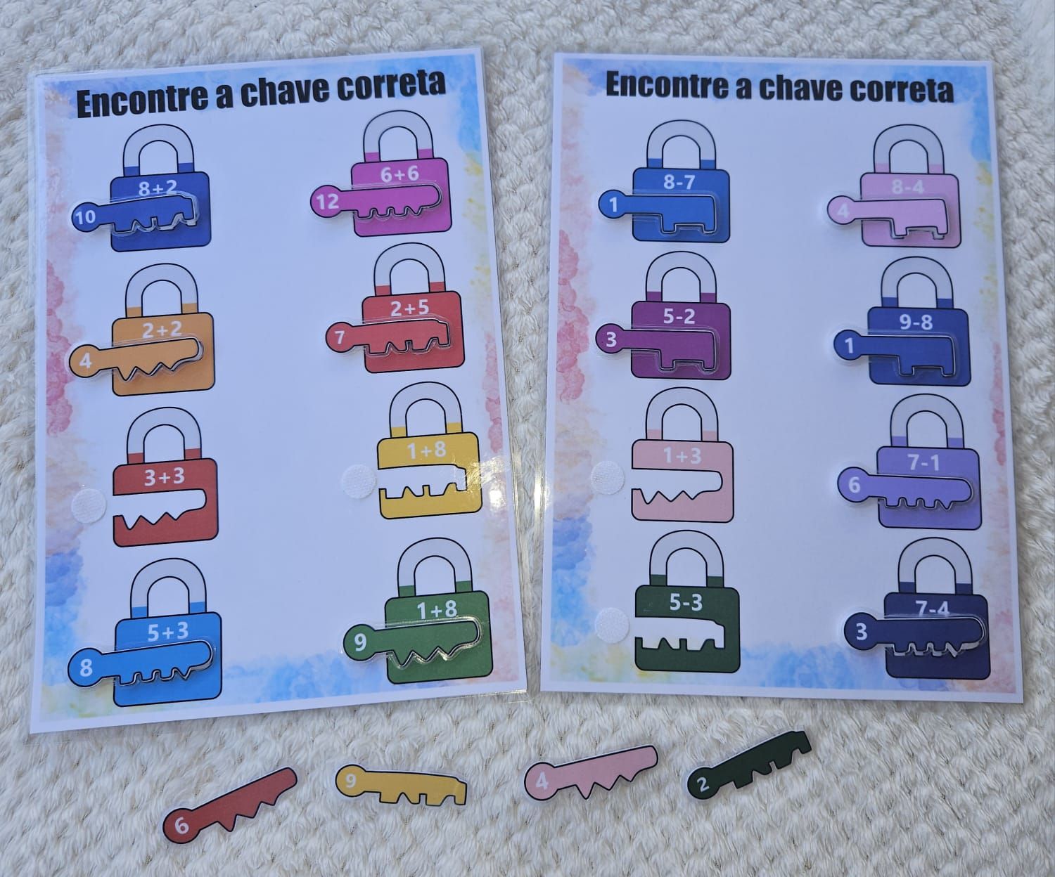 Cadeados da adição e subtração, foto 1